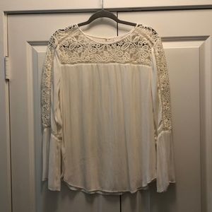 Loft blouse with lace